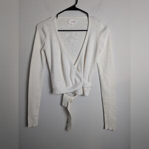 Xirena Eve Wrap Sweater White Cream Sz M